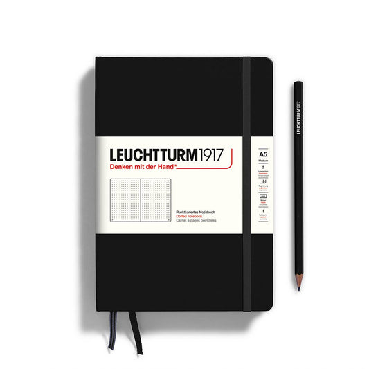 LEUCHTTURM1917 - Notebooks - Medium (A5) - Dotted, Hardcover, Black