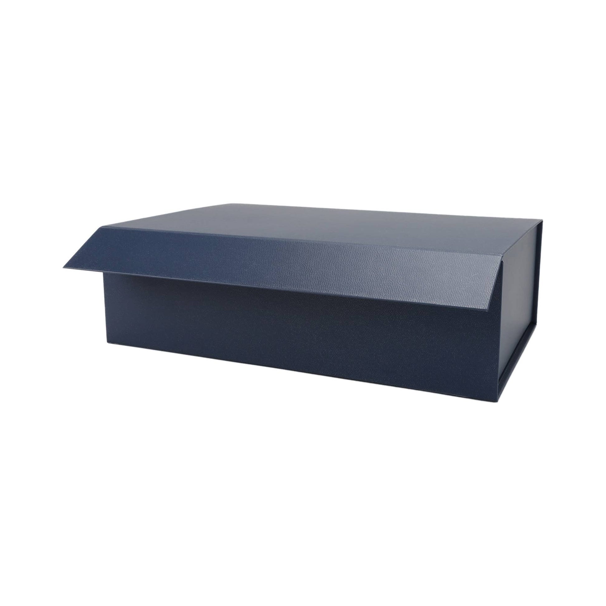 Empty Gift Basket - Navy Gift Box w/ Magnetic Square Flap - 14 in. x 9 in. x 4.3 in.