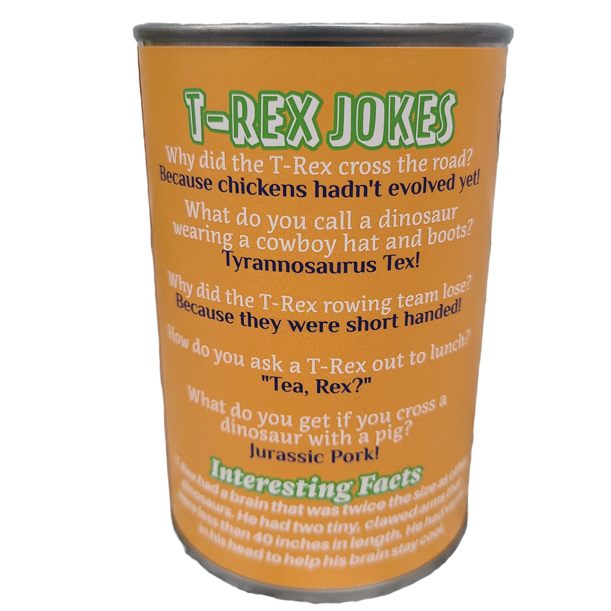Canned Gifts - Rumble The Canned T-Rex Dinosaur - Stuffed Animal