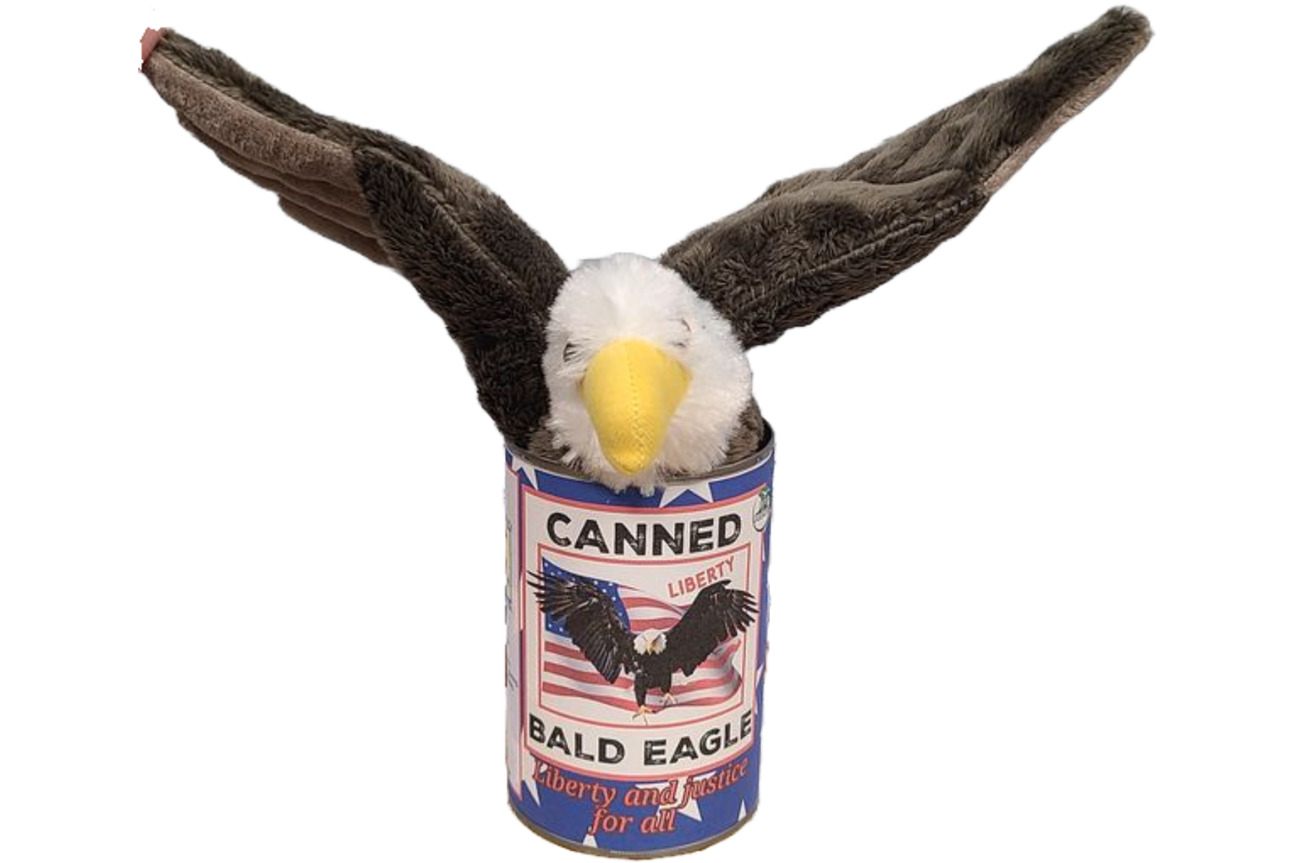 Canned Gifts - Liberty The Canned Bald Eagle - Stuffed Animal