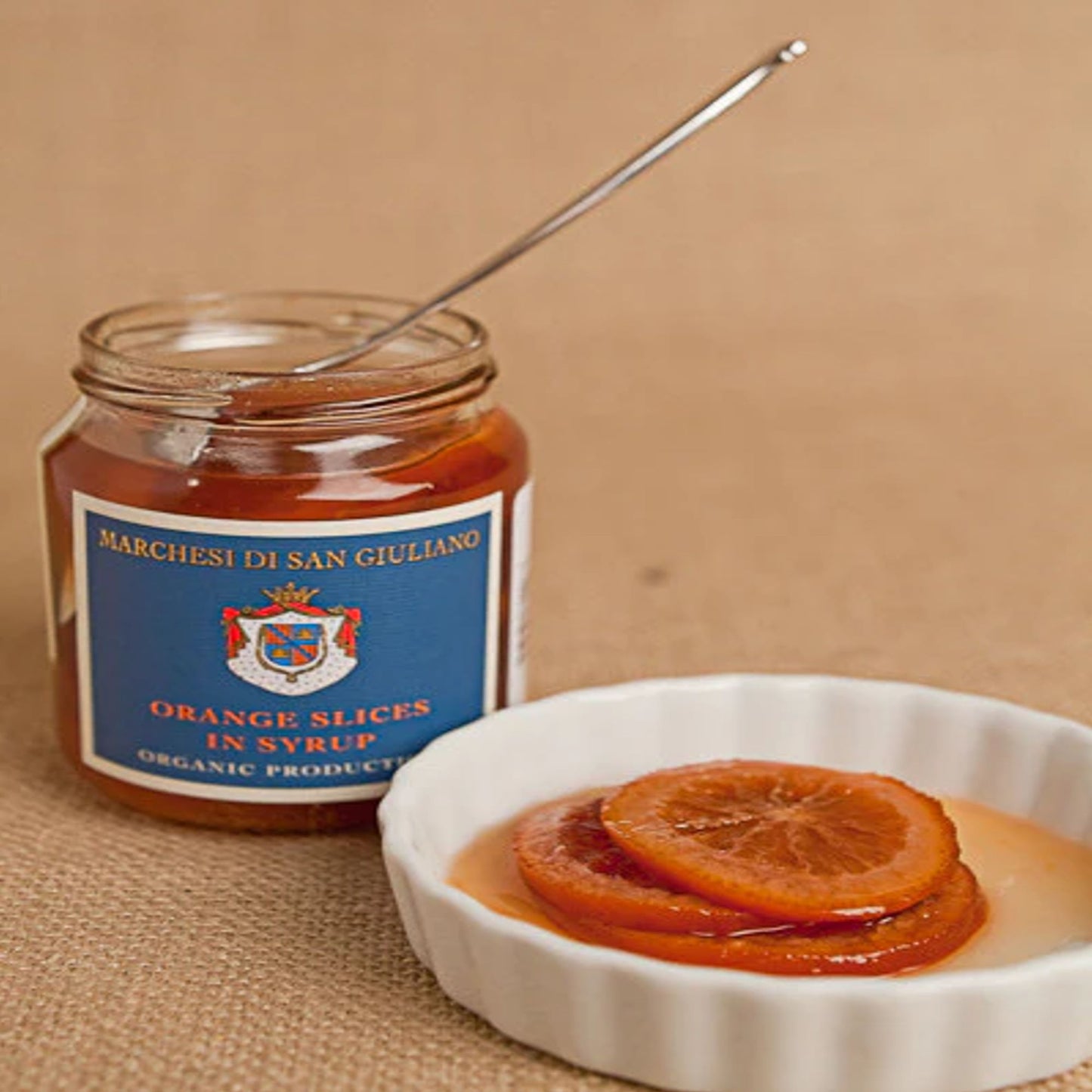 Marchesi di San Giuliano - Organic Sicilian Orange Slices in Syrup - 460 g