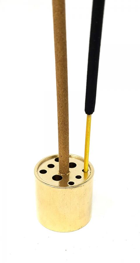 Brass Incense Holder - 9 Holes Of 3 Various Diameters