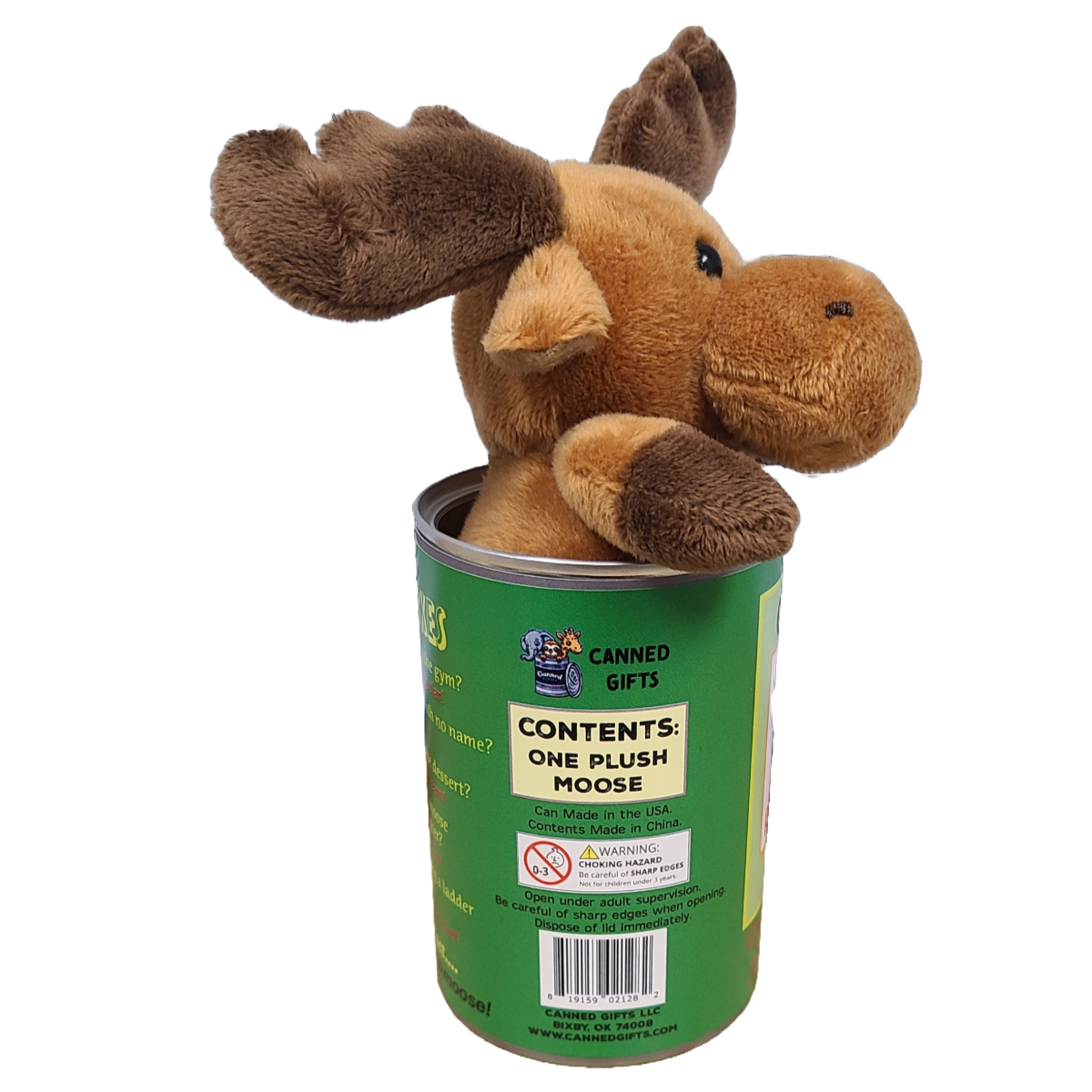 Canned Gifts - Rocky The Canned Moose - Stuffed Animal