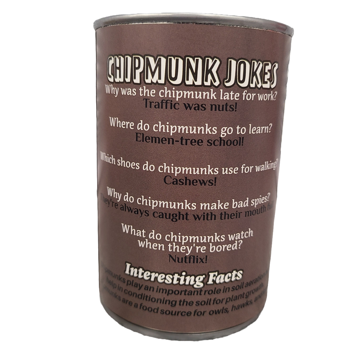 Canned Gifts - Peanut The Canned Chipmunk - Stuffed Animal