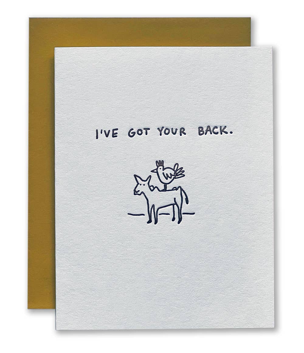 Ladyfingers Letterpress - I've Got Your Back Friendship Card