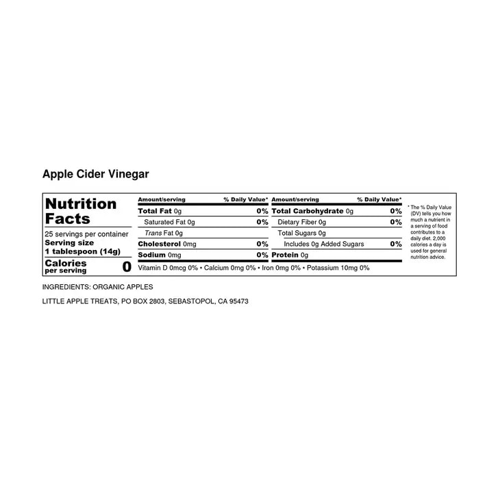 Little Apple Treats - Organic Apple Cider Vinegar - Vegan - Sugar Free