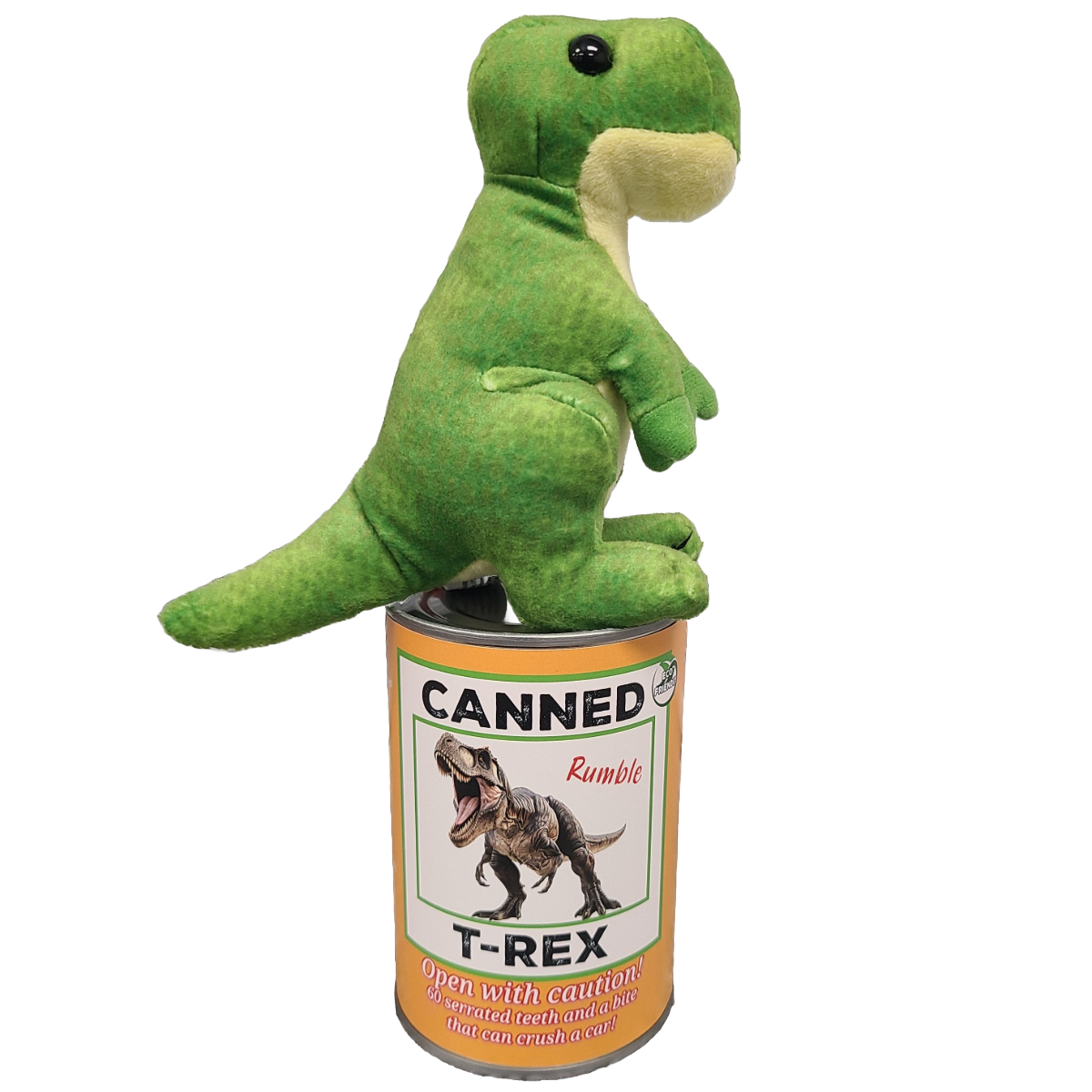 Canned Gifts - Rumble The Canned T-Rex Dinosaur - Stuffed Animal