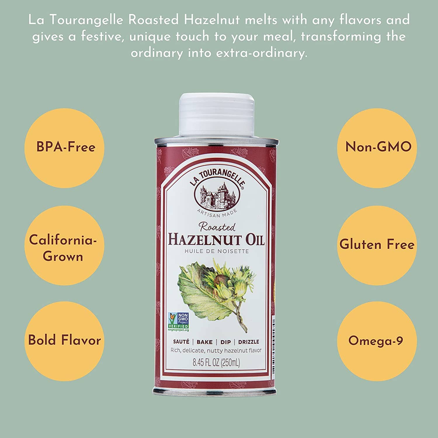 La Tourangelle - Roasted Hazelnut Oil - 8.45 oz.