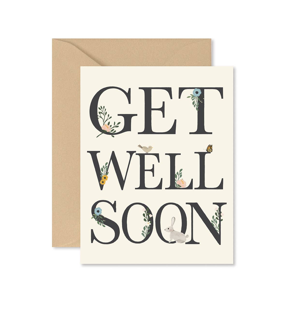 Ginger P. Designs - Get Well Soon - Floral Greeting Card
