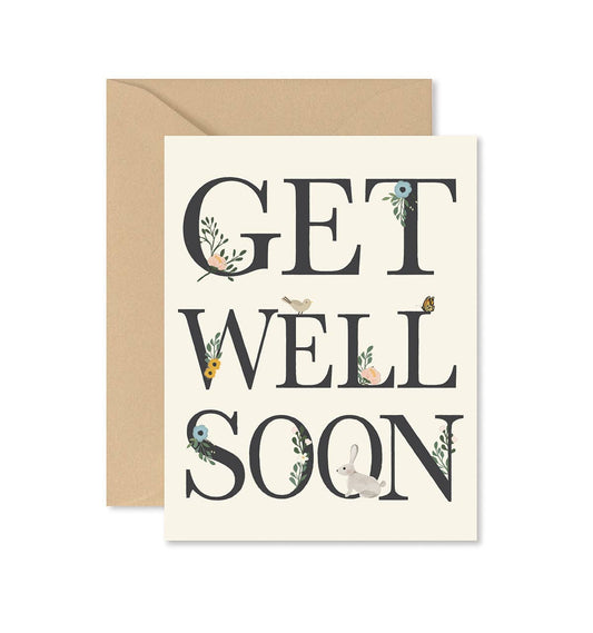 Ginger P. Designs - Get Well Soon - Floral Greeting Card