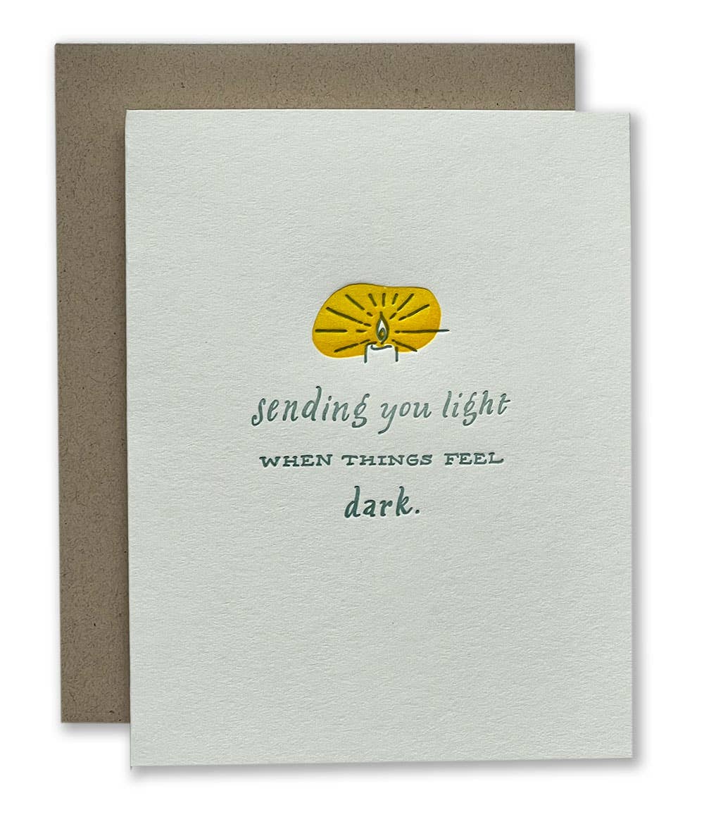 Ladyfingers Letterpress - Sending You Light Sympathy Card