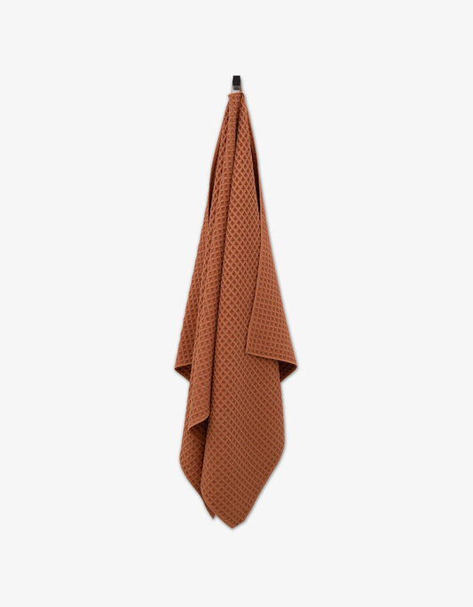 Geometry - Clay - Waffle Bath Towel