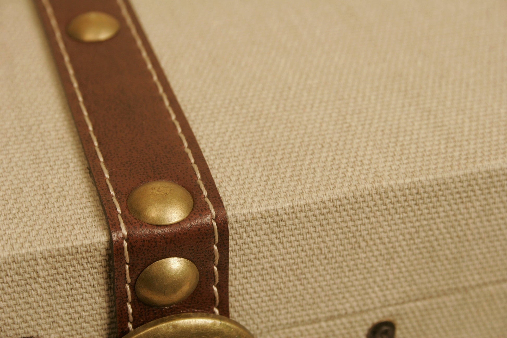 Empty Gift Basket - Decorative Gift Suitcase - Light Tan Canvas