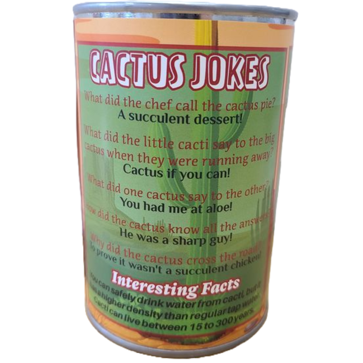 Canned Gifts - Pierce The Canned Cactus - Stuffed Animal