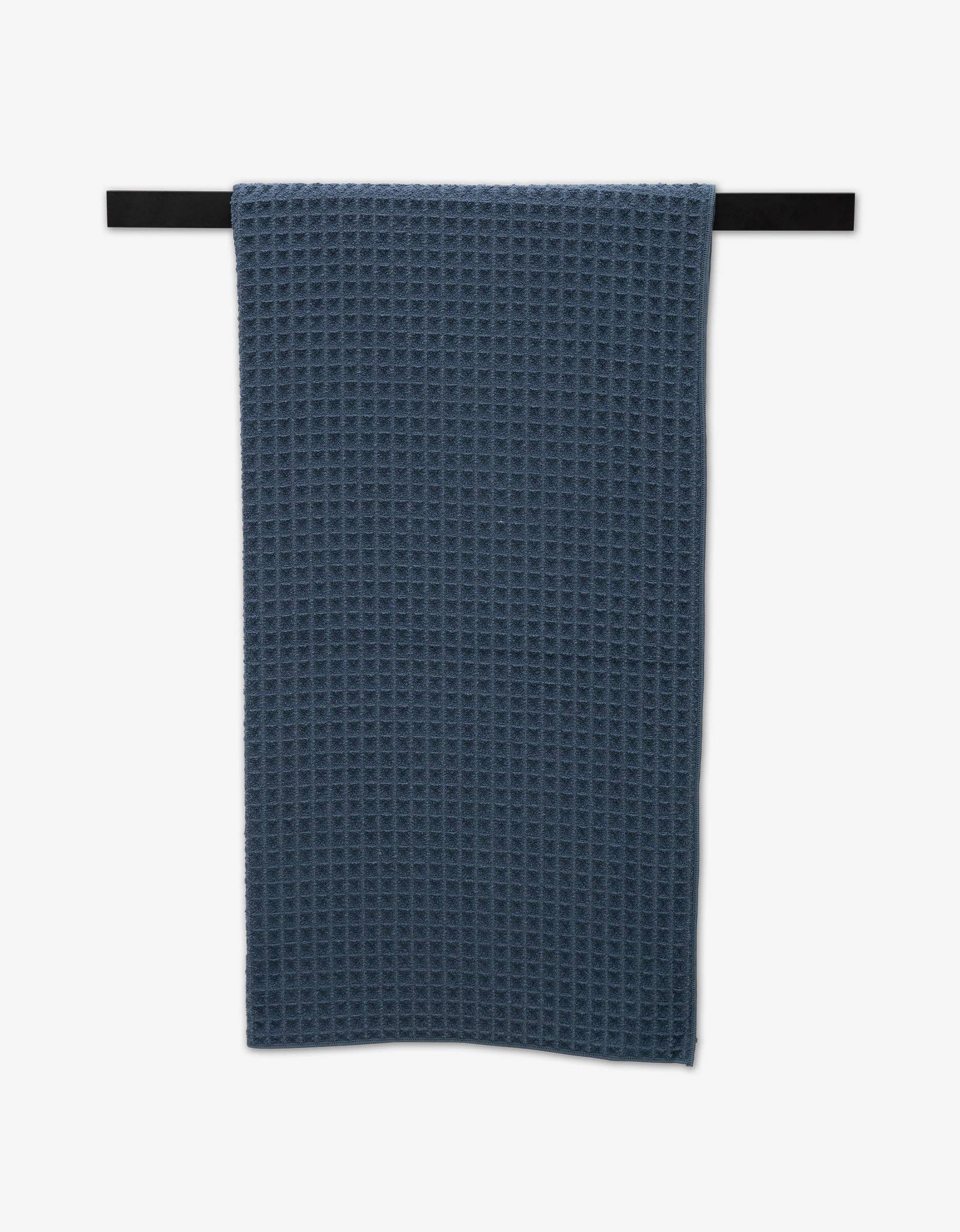Geometry - Midnight Blue - Waffle Bath Towel