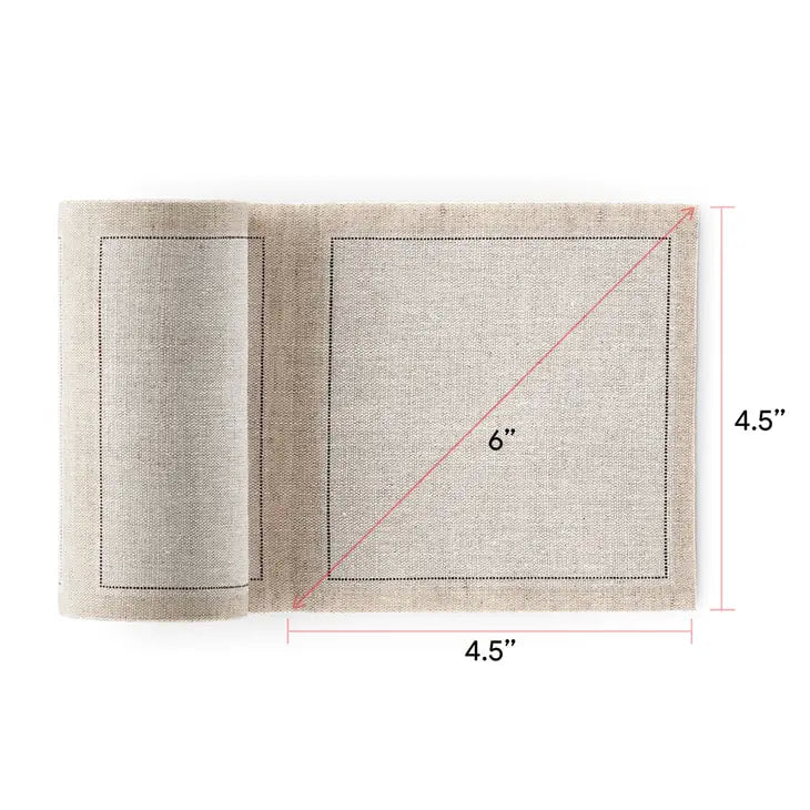 MY DRAP - Natural Linen Cocktail Napkins - 50 Unit Roll