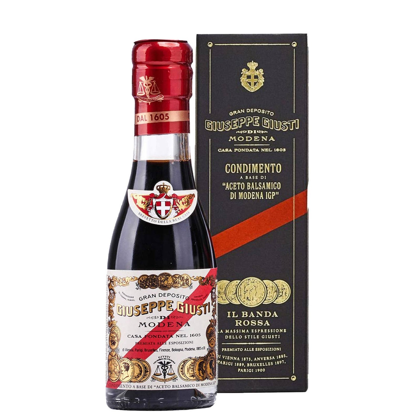 Giuseppe Giusti - 5 Gold Medals - Banda Rossa - Balsamic Vinegar - 20 Yr. - 3.38 oz. - Round Bottle