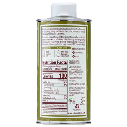 La Tourangelle - Grapeseed Oil - 16.9 fl. oz.