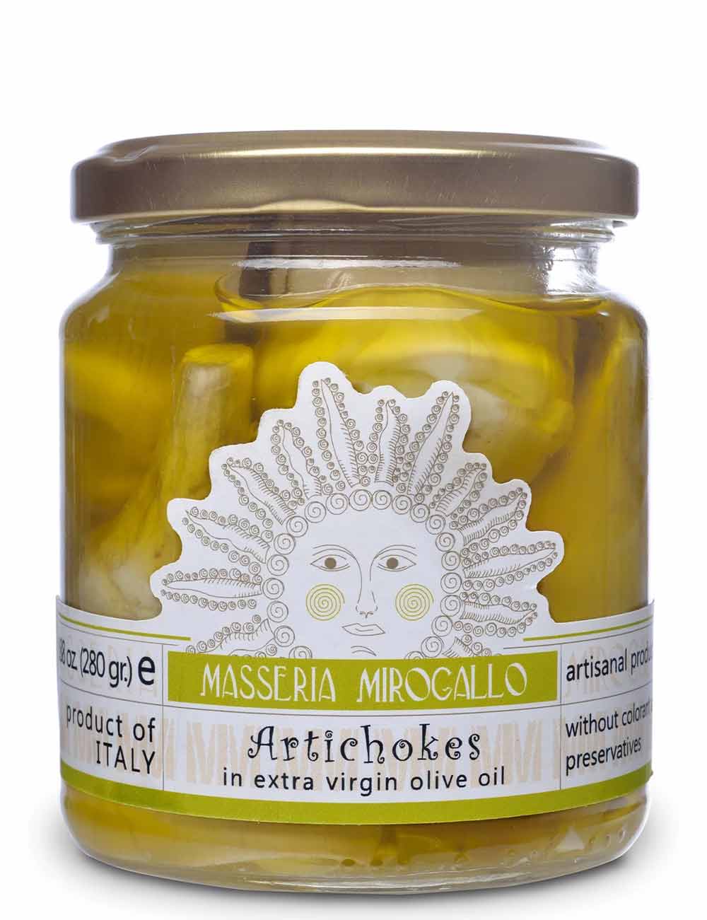 Masseria Mirogallo - Artichoke Hearts In EVOO - 9.88 oz. / 280 g