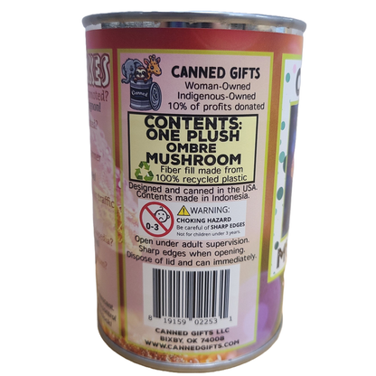 Canned Gifts - Ombre The Canned Rainbow Mushroom - Stuffed Animal