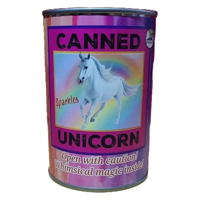 Canned Gifts - Sparkles The Canned Rainbow Unicorn - Stuffed Animal