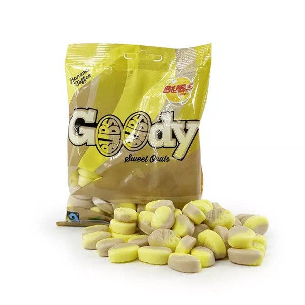 BUBS Godis - Goody Ovals - Banana Toffee - Swedish Candy - 90 g