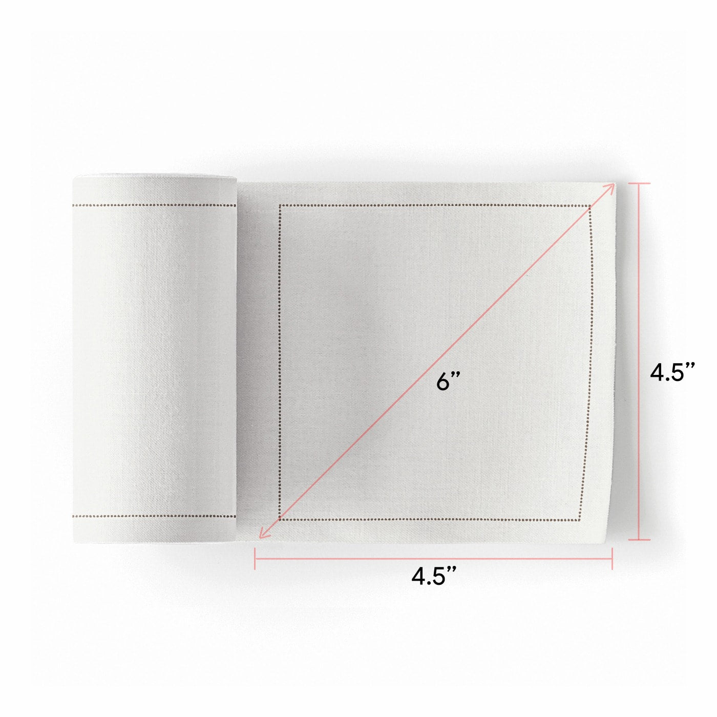 MY DRAP - Cream Cotton Cocktail Napkins - 50 Unit Roll