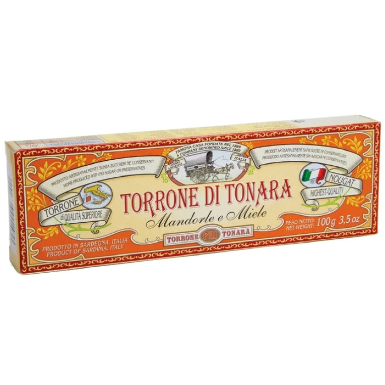 Torrone Pili - Torrone Di Tonara - Mandorle E Miele (Almond & Honey Nougat) - 100 g